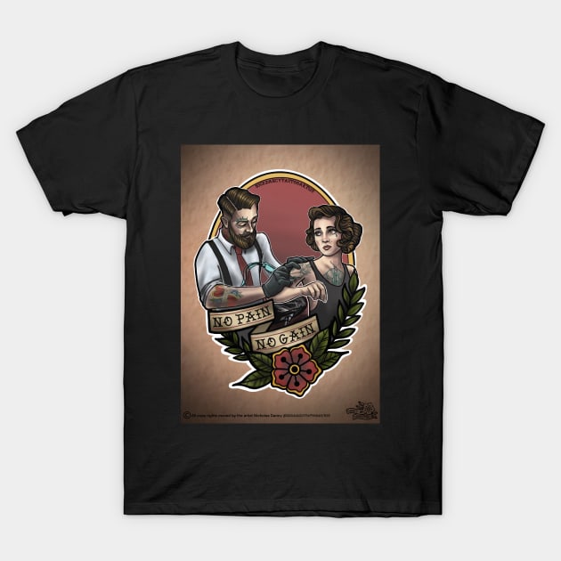 Tattooed lovers T-Shirt by Nickdancytattoo